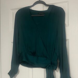 Banana Republic green Wrap Blouse
